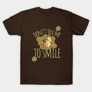 Don't tell me to smile funny feminist cat T-Shirt